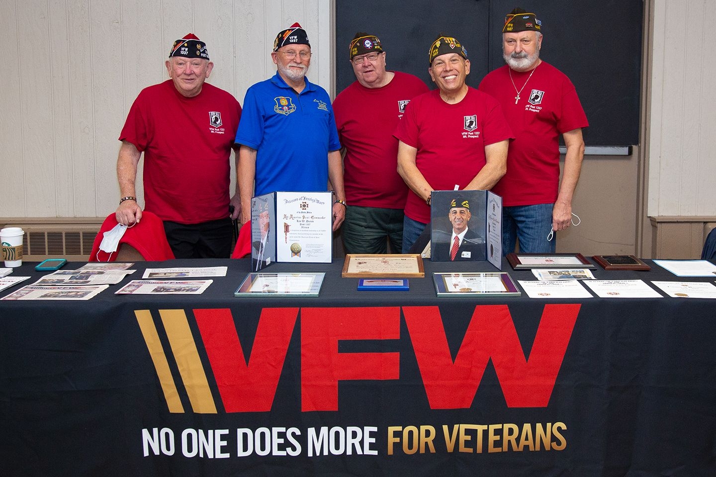 A VFW information table which we set up often allowing many to learn our mission